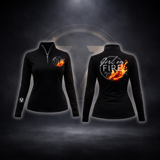 GIRL on FIRE Lightweight Mesh 1/4 Zip