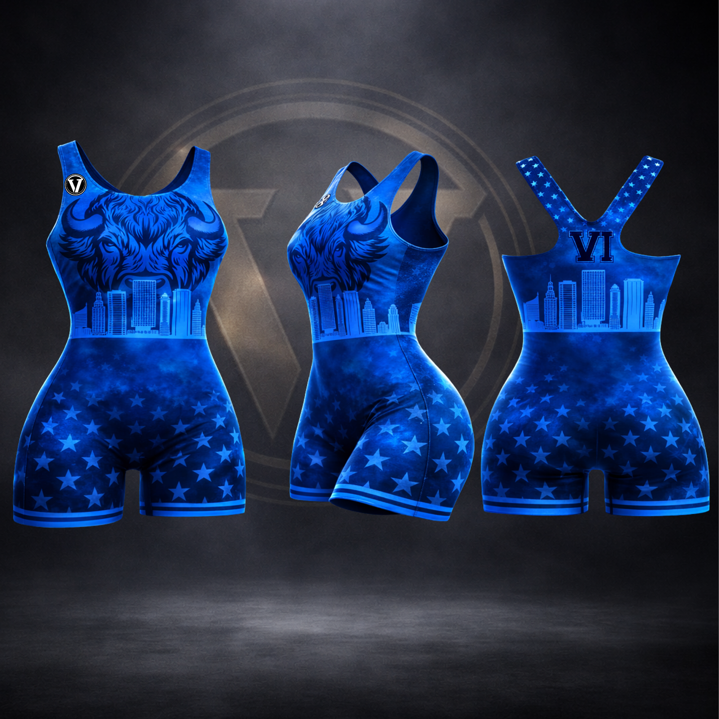 716 Freestyle Blue Singlet