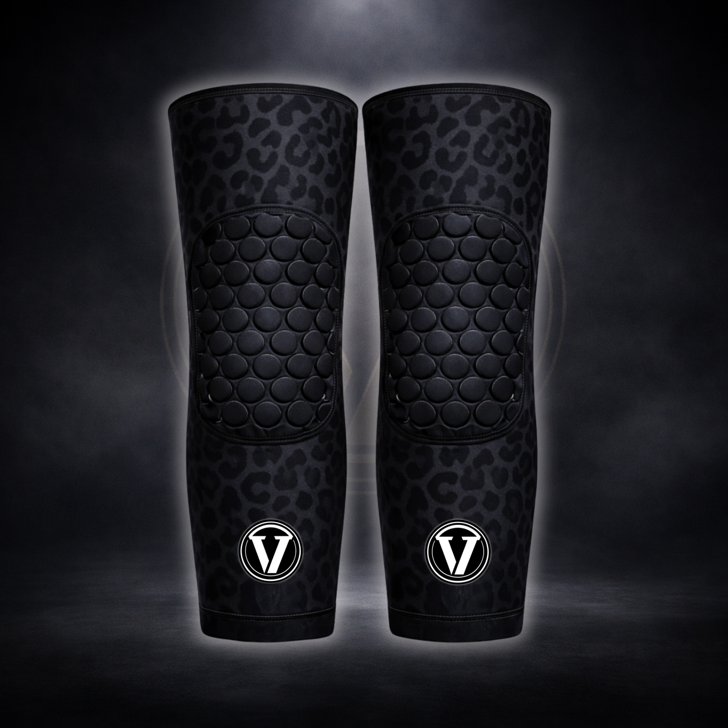 Black Leopard Knee Pads