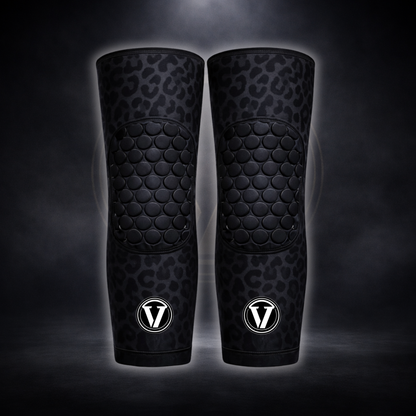 Black Leopard Knee Pads
