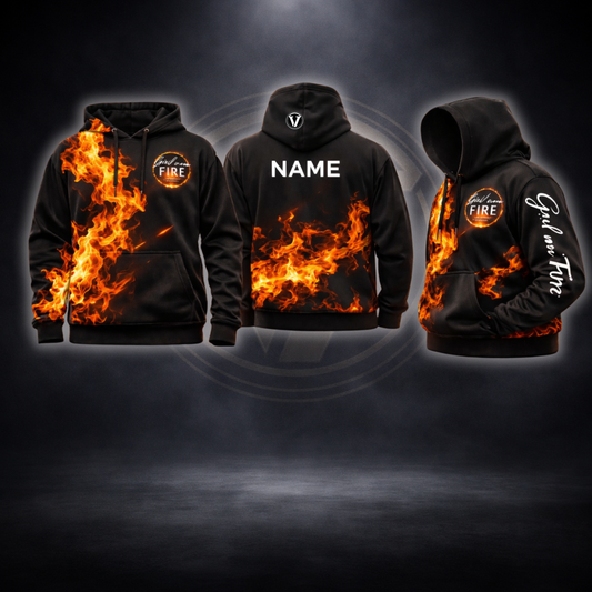 GIRL on FIRE Sublimated Scuba Hoodie
