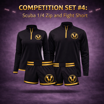 COMPETITION SET #4: CUSTOM Sublimated Scuba 1/4 Zip and Fight Shorts