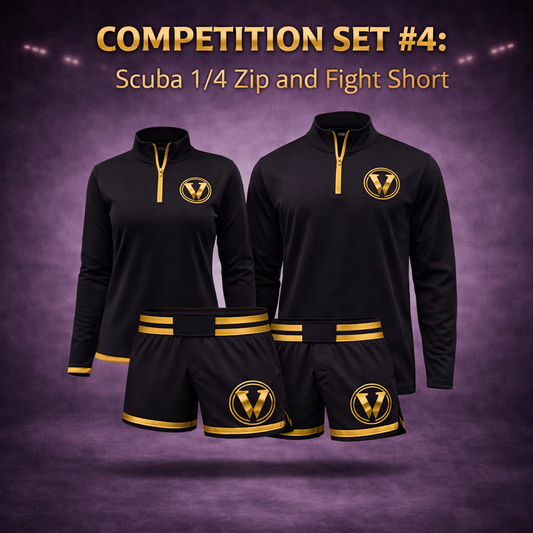 COMPETITION SET #4: CUSTOM Sublimated Scuba 1/4 Zip and Fight Shorts