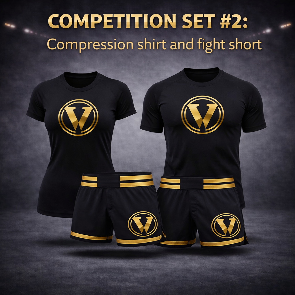 COMPETITION SET #2: CUSTOM Sublimated Fight Shorts and Compression Shirt